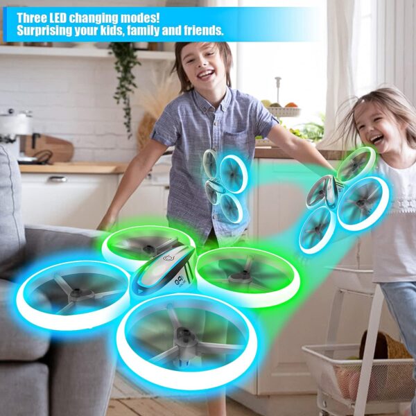 AVIALOGIC Q9s Kids RC Helicopter with Blue and Green Lights and 360° Rotation, RC Drone with Altitude Hold and Headless Mode, Great Gift for Boys and Girls - Image 2