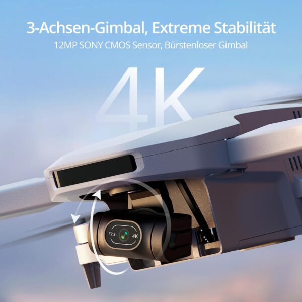 Potensic ATOM 4K GPS Drone with 3-Axis Gimbal, 96 Min. Long Flight Time, 6KM FPV Transmission, Visual Following/QuickShots/RTH, Under 249g, Wind Force 5, 12MP Photos Camera Drone for Beginners, Adults - Image 3