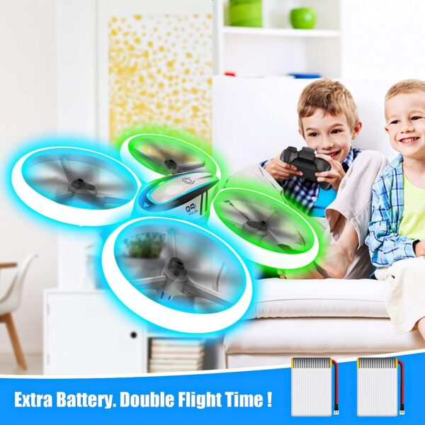 AVIALOGIC Q9s Kids RC Helicopter with Blue and Green Lights and 360° Rotation, RC Drone with Altitude Hold and Headless Mode, Great Gift for Boys and Girls - Image 6