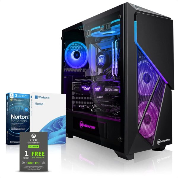 Megaport High End Gaming PC Intel Core i9-10900F 10 x 5.20GHz Turbo • Windows 11 • Nvidia GeForce RTX3070 • 32GB 3000 MHz DDR4 • 1TB M.2 SSD • Water Cooling • WLAN • Gamer PC Computer G. Gaming