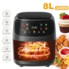 A7f5f01018a0e4c7b8645396882bf9cf8Y.webp 2400W 8L Large Capacity Intelligent LCD display Air Fryer Without ill Fryer Oven For Frying French Fries And grid Chicken