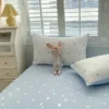 Ins Blue Love Heart Bedding Set Soft Bed Flat Sheet Pillowcase Women Girls Duvet Cover Twin Full Queen Size Home Textiles