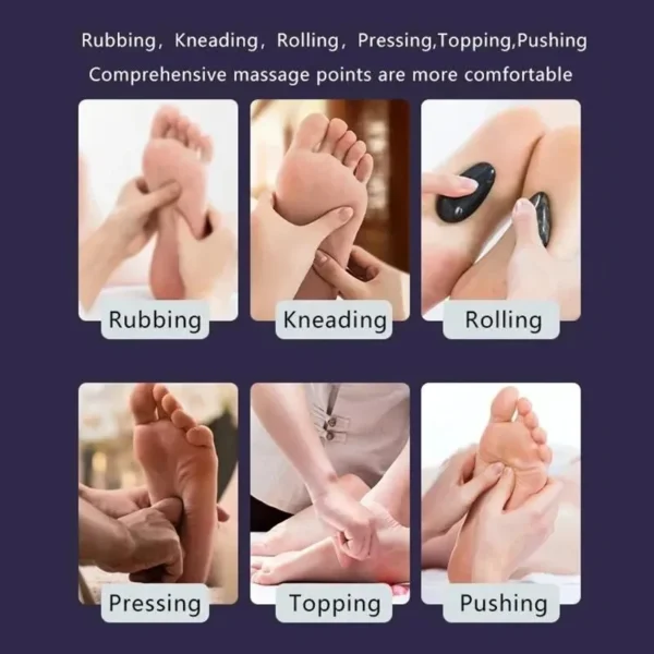 Remote Control Electric Foot Massager Blood Circulation Hot Compression Shiatsu Kneading Roller Full Body Massage Relax Machine