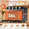 S950c6d386e3b4e8db45ba654a46afcbfK-3.webp Karinear 36L Air Fryer Oven, 1700W Stainless Steel Airfryer 10 in 1 Countertop Oven, Double-layered Glass Door, Accessory Set