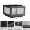 Solar Wall Light with Dimmable LEDs – IP65 Waterproof, 100% Solar Powered Outdoor LED Light