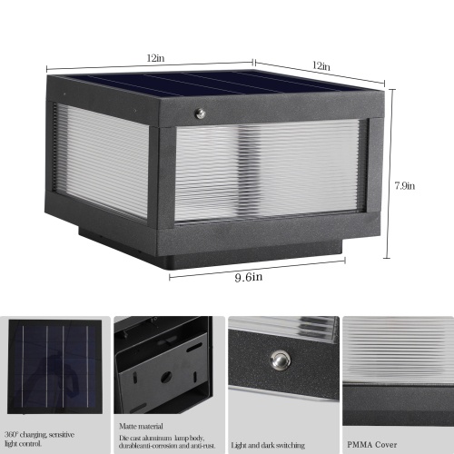 Solar Wall Light with Dimmable LEDs – IP65 Waterproof, 100% Solar Powered Outdoor LED Light