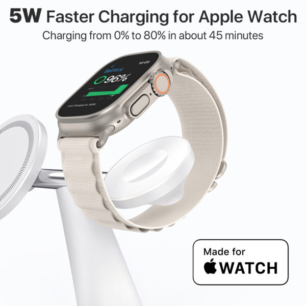 3 In 1 Wireless MagSafe Charging Station For Multiple Devices 30W Adapter Included