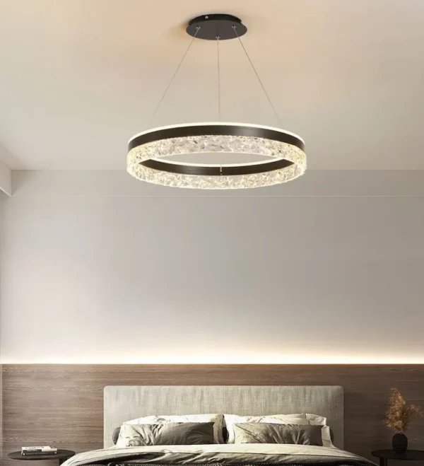 S12e229fc752249c993388dfd7e9f88fbh.webp Modern LED Chandelier For Living Room Dining Room Bedroom Study Ring Ceiling Pendant Lamp Lustre Room Decorative Lighting Lamp