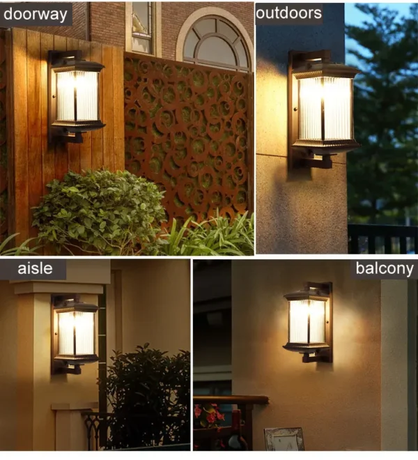 Outdoor Wall Lamp Metal Waterproof Outside Wall Lights AC90-260V Exterior Wall Lighting for Hotel Villa Big Porch Garden Gate
