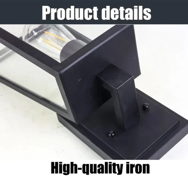 Retro Outdoor Waterproof Wall Lamps Iron Art Lampshade Sconce Acrylic Corridor Wall Light E27 Screw Outdoor Wall Light