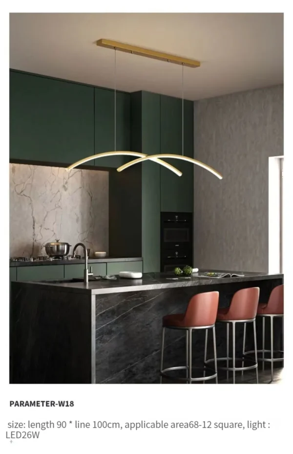 S7f206514b8fc48eb9771b4cc2bddb4003.webp Modern Led Chandelier Light Ceiling Lamp Minimalist Nordic Living Room Dining Room Study Decorative Lamps