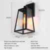 Retro Outdoor Waterproof Wall Lamps Iron Art Lampshade Sconce Acrylic Corridor Wall Light E27 Screw Outdoor Wall Light