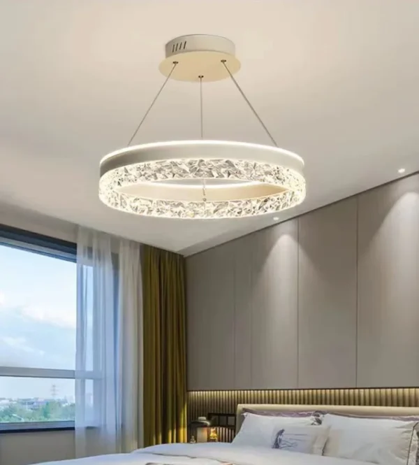 S94e436976ec74665a755b32d4c062b37A.webp Modern LED Chandelier For Living Room Dining Room Bedroom Study Ring Ceiling Pendant Lamp Lustre Room Decorative Lighting Lamp