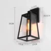 Retro Outdoor Waterproof Wall Lamps Iron Art Lampshade Sconce Acrylic Corridor Wall Light E27 Screw Outdoor Wall Light