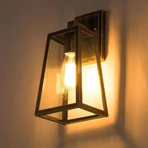 Retro Outdoor Waterproof Wall Lamps Iron Art Lampshade Sconce Acrylic Corridor Wall Light E27 Screw Outdoor Wall Light