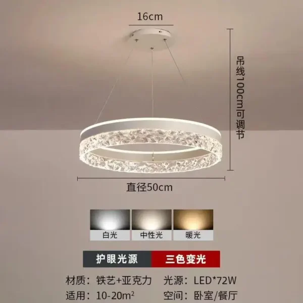 Sb54fbcea975f428883aea9610a25439by.webp Modern LED Chandelier For Living Room Dining Room Bedroom Study Ring Ceiling Pendant Lamp Lustre Room Decorative Lighting Lamp