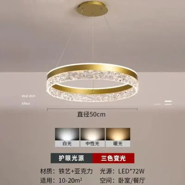 Se42f0ec455594036b096cefe3df4fc9a4.webp Modern LED Chandelier For Living Room Dining Room Bedroom Study Ring Ceiling Pendant Lamp Lustre Room Decorative Lighting Lamp