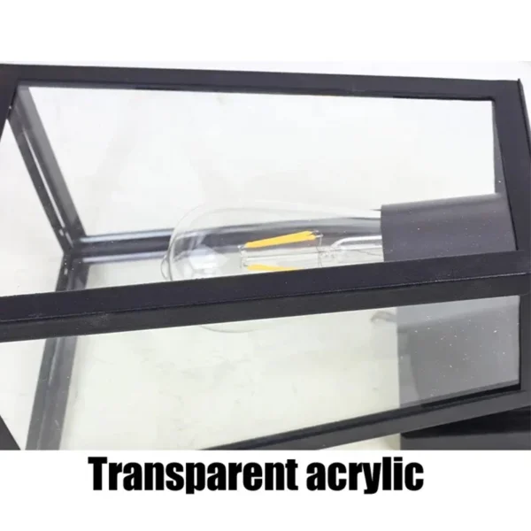 Retro Outdoor Waterproof Wall Lamps Iron Art Lampshade Sconce Acrylic Corridor Wall Light E27 Screw Outdoor Wall Light