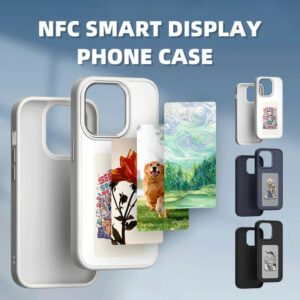 E-Ink NFC Phone Case – Customizable Screen Projection, Battery-Free Luxury Cover for iPhone